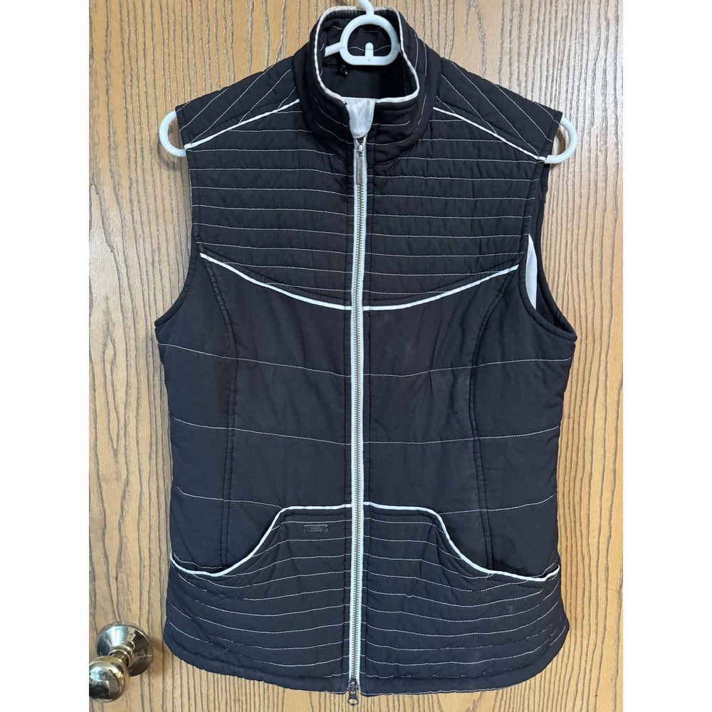 NWT Cutter & Buck Womens Black Full Zip Quilted Primaloft Puffer Vest Size XS